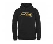 Men''s Seattle Seahawks Pro Line Black Gold Collection Pullover Hoodie