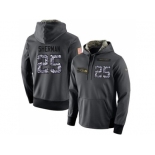 NFL Men's Nike Seattle Seahawks #25 Richard Sherman Stitched Black Anthracite Salute to Service Player Performance Hoodie