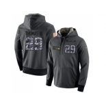 NFL Men's Nike Seattle Seahawks #29 Earl Thomas III Stitched Black Anthracite Salute to Service Player Performance Hoodie