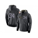 NFL Men's Nike Seattle Seahawks #34 Thomas Rawls Stitched Black Anthracite Salute to Service Player Performance Hoodie