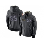 NFL Men's Nike Seattle Seahawks #55 Frank Clark Stitched Black Anthracite Salute to Service Player Performance Hoodie