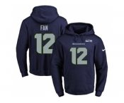 Nike Seattle Seahawks #12 Fan Navy Blue Name & Number Pullover NFL Hoodie