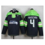 Nike Seattle Seahawks #4 Steven Hauschka Blue Player Pullover Hoodie