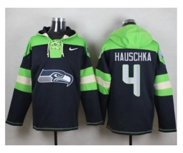 Nike Seattle Seahawks #4 Steven Hauschka Blue Player Pullover Hoodie