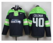 Nike Seattle Seahawks #40 Derrick Coleman Blue Player Pullover Hoodie