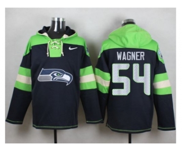 Nike Seattle Seahawks #54 Bobby Wagner Blue Player Pullover Hoodie