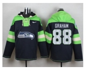 Nike Seattle Seahawks #88 Jimmy Graham Steel Blue Player Pullover Hoodie