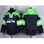 Nike Seattle Seahawks blank blue-green jerseys[pullover hooded sweatshirt]