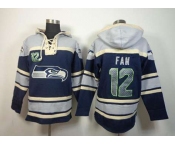 nike nfl jerseys seattle seahawks #12 fan grey-blue[pullover hooded sweatshirt]