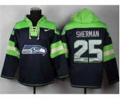 nike nfl jerseys seattle seahawks #25 sherman green-blue[pullover hooded sweatshirt]