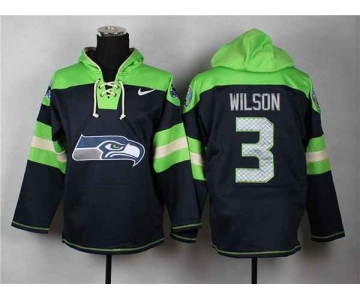 nike nfl jerseys seattle seahawks #3 wilson green-blue[pullover hooded sweatshirt]