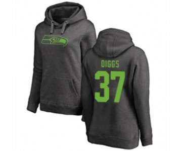 Football Women's Seattle Seahawks #37 Quandre Diggs Ash One Color Pullover Hoodie