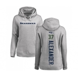 Football Women's Seattle Seahawks #37 Shaun Alexander Ash Backer Pullover Hoodie