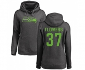 Football Women's Seattle Seahawks #37 Tre Flowers Ash One Color Pullover Hoodie