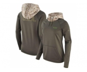 Women Seattle Seahawks Nike Olive Salute to Service Performance Pullover Hoodie