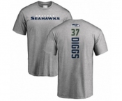 Football Seattle Seahawks #37 Quandre Diggs Ash Backer T-Shirt