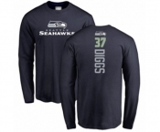 Football Seattle Seahawks #37 Quandre Diggs Navy Blue Backer Long Sleeve T-Shirt