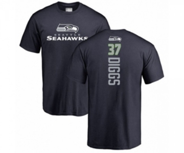 Football Seattle Seahawks #37 Quandre Diggs Navy Blue Backer T-Shirt