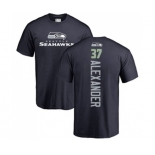 Football Seattle Seahawks #37 Shaun Alexander Navy Blue Backer T-Shirt