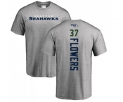 Football Seattle Seahawks #37 Tre Flowers Ash Backer T-Shirt