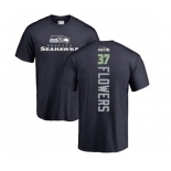 Football Seattle Seahawks #37 Tre Flowers Navy Blue Backer T-Shirt