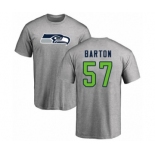 Football Seattle Seahawks #57 Cody Barton Ash Name & Number Logo T-Shirt