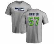 Football Seattle Seahawks #57 Cody Barton Ash Name & Number Logo T-Shirt