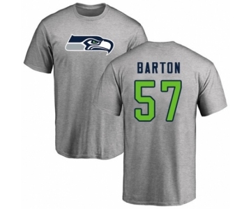 Football Seattle Seahawks #57 Cody Barton Ash Name & Number Logo T-Shirt