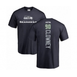 Football Seattle Seahawks #90 Jadeveon Clowney Navy Blue Backer T-Shirt