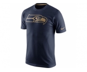 Men's Seattle Seahawks Nike Navy Championship Drive Gold Collection Performance T-Shirt