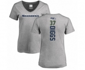 Football Women's Seattle Seahawks #37 Quandre Diggs Ash Backer T-Shirt