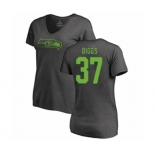 Football Women's Seattle Seahawks #37 Quandre Diggs Ash One Color T-Shirt