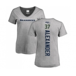 Football Women's Seattle Seahawks #37 Shaun Alexander Ash Backer T-Shirt