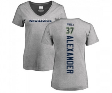 Football Women's Seattle Seahawks #37 Shaun Alexander Ash Backer T-Shirt