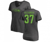 Football Women's Seattle Seahawks #37 Shaun Alexander Ash One Color T-Shirt