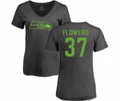 Football Women's Seattle Seahawks #37 Tre Flowers Ash One Color T-Shirt