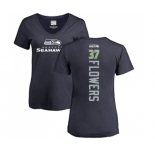 Football Women's Seattle Seahawks #37 Tre Flowers Navy Blue Backer T-Shirt