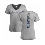 Football Women's Seattle Seahawks #57 Cody Barton Ash Backer T-Shirt