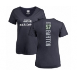 Football Women's Seattle Seahawks #57 Cody Barton Navy Blue Backer T-Shirt