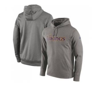 Men Minnesota Vikings Nike Gray Circuit Wordmark Essential Performance Pullover Hoodie