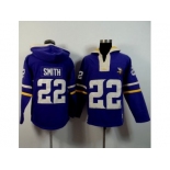 Men's Minnesota Vikings #22 Harrison Smith Purple Player Winning Method Pullover NFL Hoodie