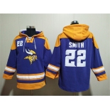 Men's Minnesota Vikings #22 Harrison Smith Purple Yellow Ageless Must-Have Lace-Up Pullover Hoodie