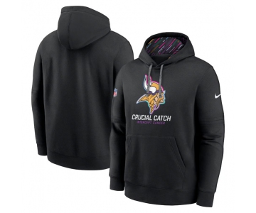 Men's Minnesota Vikings Black 2024 Crucial Catch Club Pullover Hoodie