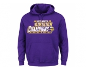 Men''s Minnesota Vikings Majestic Purple 2015 NFC North Division Champions Pullover Hoodie