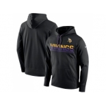 Men's Minnesota Vikings Nike Black Sideline Circuit Pullover Performance Hoodie