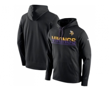 Men's Minnesota Vikings Nike Black Sideline Circuit Pullover Performance Hoodie