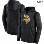 Men's Minnesota Vikings Nike Charcoal 2021 NFL Crucial Catch Therma Pullover Hoodie