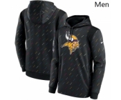 Men's Minnesota Vikings Nike Charcoal 2021 NFL Crucial Catch Therma Pullover Hoodie