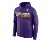 Men's Minnesota Vikings Nike Purple Sideline Circuit Pullover Performance Hooded Sweatshirt