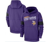 Minnesota Vikings Nike Sideline Team Logo Performance Pullover Hoodie - Purple